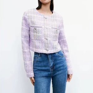 2023 nuovi <span class=keywords><strong>prodotti</strong></span> elegante giacca in Tweed da donna in tessuto monopetto con fragranza funzionale primaverile autunnale - Product Image 3