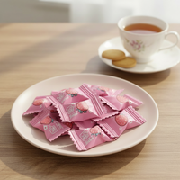 Bonbons durs compressés sans sucre saveur fraise Xiaokeora, emballage personnalisé, bonbons menthes fraîches roses, prix usine