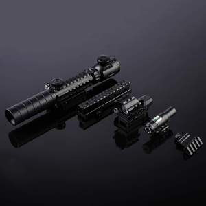 Factory Combo Scope <span class=keywords><strong>3</strong></span>-9x32 con High Riser Montaje de <span class=keywords><strong>45</strong></span> grados Iluminado Red Green Dot Sight Green Laser para accesorios ópticos - Product Image 5