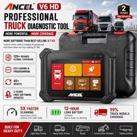 2026 ANCEL V6 HD 40+ 复位重型卡车诊断工具 DPF Regen 双向ECU编码全系统柴油OBD2扫描仪