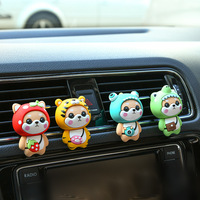 PVC fraise voiture parfum dessin animé animaux Figures désodorisant Airs conditionneur sortie parfum Clip Auto intérieur décor