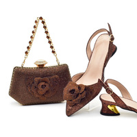 Ensemble Chaussures et Sac 2026 OEM ODM pour Femme, Mode Talon Haut, Design Assorti Élégant, Vente en Gros