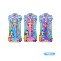 EPT 13.5 pouces 6pcs corps solide éclairage sirène petite poupée jouets enfants mini poupées jouet pour filles
