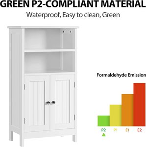 מודרני האחרון מחוייט לבן 11*27.25*29.88 מודרני עץ אחסון ארונות עם דלתות לאמבטיה - Product Image 4
