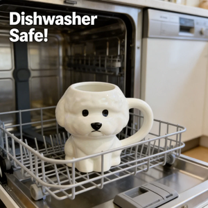 Nouvelle Tasse en Céramique Créative pour Filles, Motif Dessin Animé Mignon, Tasse en Céramique en Forme de Chiot <span class=keywords><strong>Bichon</strong></span> pour le Bureau, Tasse à Eau Pratique, Cadeaux - Product Image 4