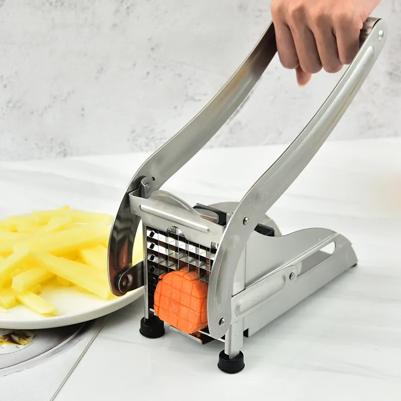 Manjia kitchen accessories Multi-function Stainless Steel Manual Cutter Meat Potato Cutter with Comfortable Handle