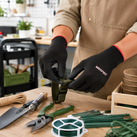 Gants de travail MaxiPact 13 Gauge respirants, antidérapants, en tricot de polyester lisse, confortables, gants de sécurité souples pour le jardinage