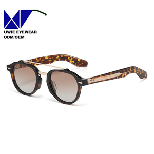 Gafas de Sol con Montura Completa de Metal y Acetato, Talla 49-22-147 |   <span class=keywords><strong>Lentes</strong></span> TAC Polarizadas con Protección UV400 y Anti-Radiación |   Opción de Logotipo Personalizado |   12 piezas/juego - Product Image 1