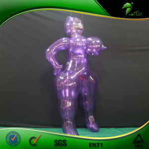 Jouet gonflable Hongyi SPH, fille gonflable transparente violette en PVC, personnage de dessin animé gonflable - Product Image 3
