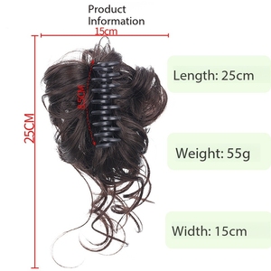 <span class=keywords><strong>Chignon</strong></span> désordonné - Extensions de <span class=keywords><strong>chignon</strong></span> synthétiques ondulées et bouclées <span class=keywords><strong>élastique</strong></span>s pour femmes et filles - Product Image 3