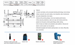 Sollevatore Idraulico a 4 Colonne per Veicoli, Sistema di Parcheggio Auto, Sollevatore Auto Omologato CE - Product Image 3