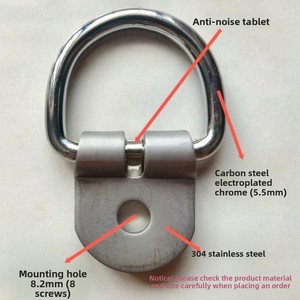 <span class=keywords><strong>Anneau</strong></span> <span class=keywords><strong>d</strong></span>'ancrage en acier inoxydable 304 robuste, <span class=keywords><strong>anneau</strong></span> de fixation pour plateau de camion pour le serrage de la cargaison - Product Image 3