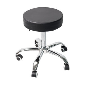 Adjustable Swivel <b>Stool</b> Round Seat Chrome Base With Casters For Home Lab Beauty Salon Use - Product Image 1