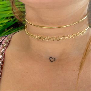 CUCOCUCA YFB 015 Collar de cadena circular de acero inoxidable, joyería moderna, ideal para conjuntos de verano, envío en 48 horas a la UE - Product Image 2