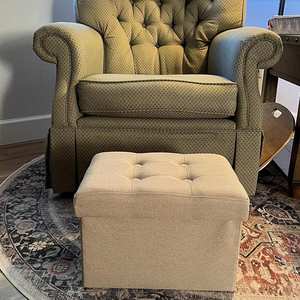 Banco Otomano Plegable con Almacenamiento, Banco de Exterior con Almacenamiento, Taburete de Tela de Lino con Almacenamiento - Product Image 4