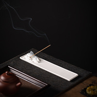 Porte-encens et brûleur en céramique naturelle polie, fait main, religieux chinois Qianlijiangshan, pour l'aromathérapie à domicile et l'ornementation