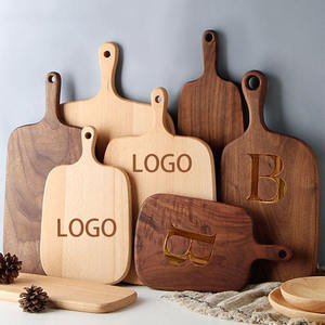 Tagliere in Legno Naturale Ecologico di Acacia, Noce e Ulivo con Logo Personalizzato per Cucina - Product Image 1