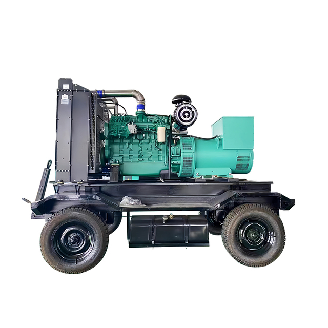 Mobile Trailer Mounted Diesel Generator Silent Canopy Diesel Genset Waterproof Trailer Diesel Generator