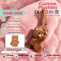 Sac à dos hybride en PVC personnalisé effet peluche, avec rembourrage en coton PP, pour collectionneurs Kidult, certifié EN71, Halloween
