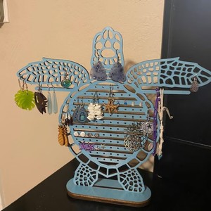 Handmade khắc hình lục giác bằng gỗ rùa bông tai trang sức hiển thị & Lưu trữ Giá Treo Tường món quà kỷ niệm uinen 1541 - Product Image 5