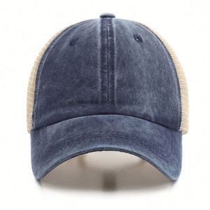 Vintage Washed Distressed Baseball Hat High Back Trucker Mesh <b>Cap</b> for <b>Women</b> Promotion Gift - Product Image 3