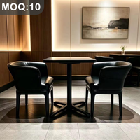 Personnalisation OEM ODM ECO Table pliante moderne de luxe en bois et métal avec 4 chaises en cuir pour bar, restaurant et centre commercial