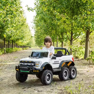 รถยนต์เด็กขนาดใหญ่หก ล้อ ขับเคลื่อนสี่ล้อ ใช้แบตเตอรี่ 12V สำหรับเด็กขับขี่ พร้อมไฟ LED และเครื่องเล่นเพลง - Product Image 4