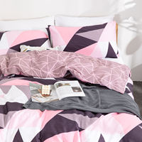 Ensemble de housse de couette en coton à impression jacquard de luxe pas facilement décoloré pour la peau