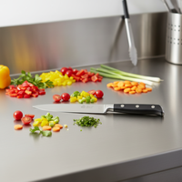 Couteau de cuisine à trois rivets en acier, très populaire, fabriqué en acier inoxydable 3Cr14 et 430, beau, durable et pratique