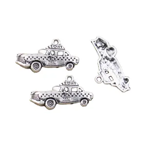 Charms New York taxi car 18x32mm Tibetan Silver Color Pendants Antique Jewelry Making DIY Handmade Craft