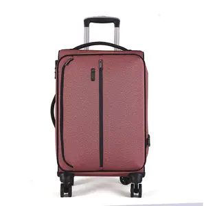 2024 professional supplier wholesale matching color 4 wheels 4 PCS set fabric trolley travel suitcase luggage bag