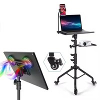 Support portable en alliage d'aluminium réglable en hauteur pour ordinateur portable et projecteur, avec roulettes, étanche, pour usage bureautique, compatible téléphone et appareil numérique