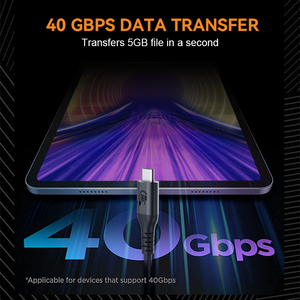 Cao Cấp Hỗ Trợ 8K HD Video Hiển Thị Cho <span class=keywords><strong>Thunderbolt</strong></span> 4 Cắm 40 Gbps Truyền Dữ Liệu 240W Sạc USB C Để Type-C USB 4 Cáp - Product Image 6