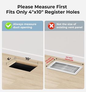 Điều khiển từ xa sưởi ấm làm mát <span class=keywords><strong>AC</strong></span> Vent <span class=keywords><strong>Fan</strong></span> yên tĩnh thông minh đăng ký Vent phù hợp với 4 "x 10" đăng ký lỗ đăng ký Quạt tăng cường - Product Image 5