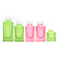 ODM Fournisseur Usine 5 10 30ml rose Liquide Flacons Rechargeables Fond de Teint Carré Verre Clair Flacon Pompe Emulsion Récipient Cosmétique