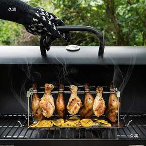 أرجل دجاج رف شواء حامل أفران شواء من الفولاذ المقاوم للصدأ حامل فرن محمصة - Product Image 3