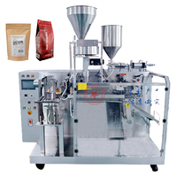Petit gousset latéral automatique Quad sac à fond plat remplissage de poudre vanne à fermeture éclair stand up Pouch Machine d'emballage de café instantané