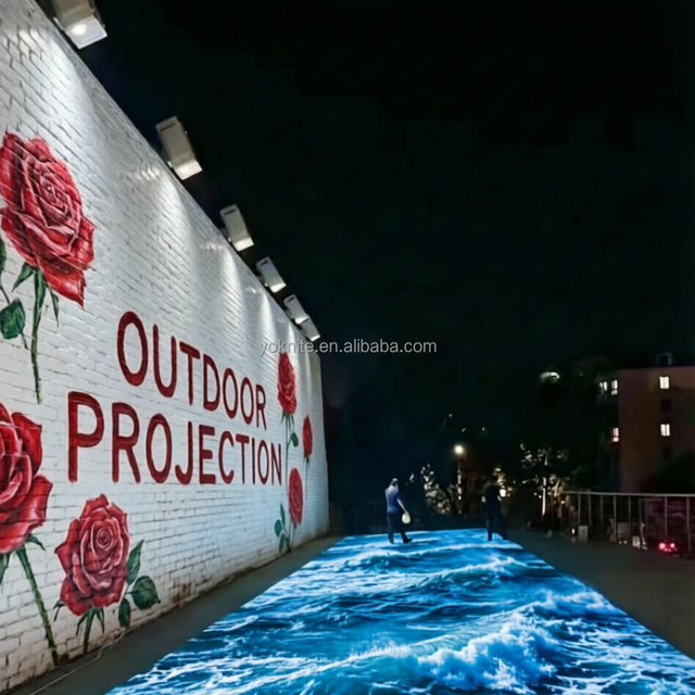 Outdoor Interactive Laser Projection System 1200 Lumens Waterproof 3D Hologram Immersive Wall Floor Games Projector Android