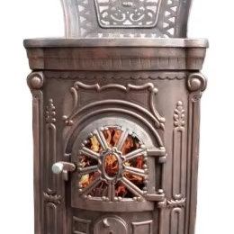 Petit poêle à bois en fonte <span class=keywords><strong>vintage</strong></span> - Design rétro le plus récent pour une utilisation en intérieur/extérieur - Product Image 2