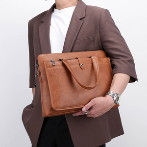 <span class=keywords><strong>Sac</strong></span> de <span class=keywords><strong>travail</strong></span> en <span class=keywords><strong>cuir</strong></span> PU marron pour homme, personnalisable en gros, sacoche souple pour ordinateur portable, <span class=keywords><strong>sac</strong></span> de bureau en <span class=keywords><strong>cuir</strong></span> - Product Image 4