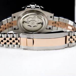 Montre mécanique GMT de luxe personnalisée en usine, étanche, lumineuse, en acier inoxydable, 40 mm - Product Image 6