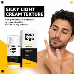 Crème de Soin Quotidienne Tendance : Améliore l'Acné, Apaise les Rougeurs, Équilibre le Sébum – Crème Visage au Soufre 3% et Acide Hyaluronique, Marque Privée - Product Image 4