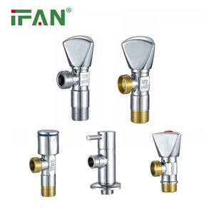 <span class=keywords><strong>Robinet</strong></span> <span class=keywords><strong>d</strong></span>'<span class=keywords><strong>arrêt</strong></span> <span class=keywords><strong>d</strong></span>'angle en laiton chromé <span class=keywords><strong>double</strong></span> couleur IFAN pour plomberie de toilettes doubles, 3/8 3/4 1/2'' - Product Image 2