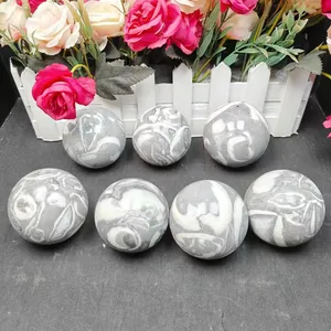 Hochwertige natürliche Kristall Großhandel Shell Stone Sphere Kristall kugeln für Home Decoration