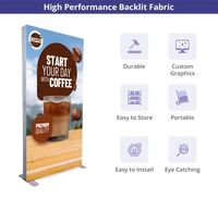 Supports d'affichage lumineux LED rétroéclairés en aluminium personnalisés et écologiques pour les toiles de fond des salons professionnels