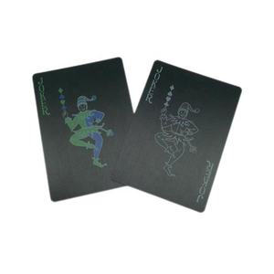 Naipes de PVC DE HISTORIA chapados en negro personalizados del fabricante de China con logotipo - Product Image 4