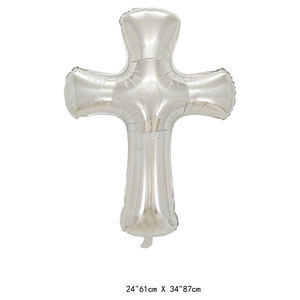 Angel Baby Baptism round Balloon Communion Aluminum Foil Balloon with Cross and Bird Shape Party <strong>Decorations</strong> - Product Image 4