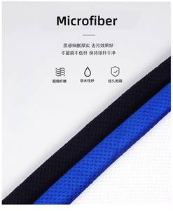 Toalla de golf de microfibra tejida personalizada de gran venta, de secado rápido, ecológica, de color sólido, para limpieza de pelotas de golf y cepillado deportivo. - Product Image 2