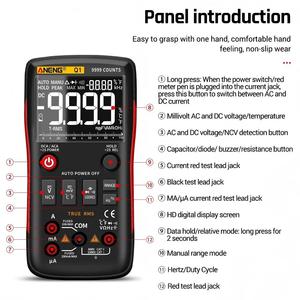 Q1 Pro True RMSプロフェッショナルデジタルマルチメータ9999テスターDIYトランジスタ/コンデンサNCVテスターLCRメーター自動テスト6ヶ月 - Product Image 4
