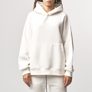 High Quality Winter Oversized <strong>White</strong> Hoodie Jogger Set Custom Loose Hoodie and Straight Leg Pants Wholesale Solid Women <strong>Tracksuit</strong> - Product Image 5